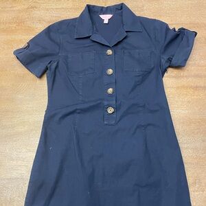 Lilly Pulitzer Navy Button-Up Dress